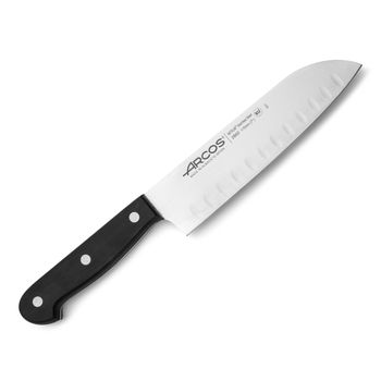 Cuchillo Santoku Acero Inoxidable Arcos Universal 170 Mm Color Negro