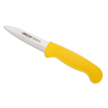 Cuchillo Mondador Acero Inoxidable Arcos 2900 80 Mm Color Amarillo