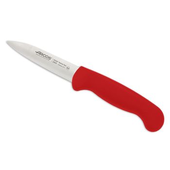 Cuchillo Mondador Acero Inoxidable Arcos 2900 80 Mm Color Rojo