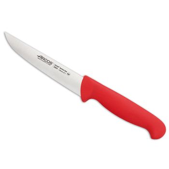 Cuchillo De Cocina Acero Inoxidable Arcos 2900 130 Mm Color Rojo