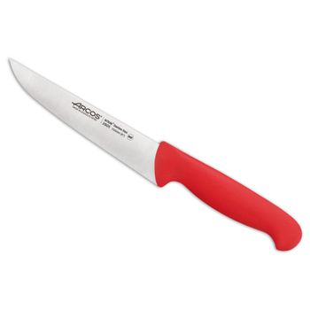 Cuchillo De Cocina Acero Inoxidable Arcos 2900 150 Mm Color Rojo