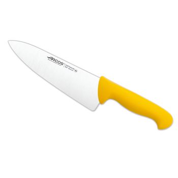 Cuchillo Chef Acero Inoxidable Arcos 2900 200 Mm Color Amarillo