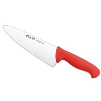 Cuchillo Chef Acero Inoxidable Arcos 2900 200 Mm Color Rojo