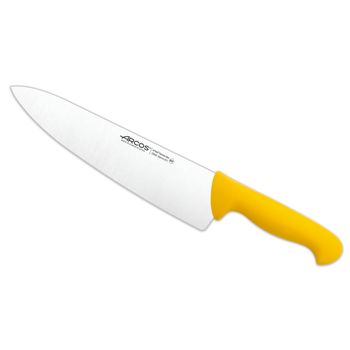 Cuchillo Chef Acero Inoxidable Arcos 2900 250 Mm Color Amarillo