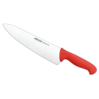 Cuchillo Chef Acero Inoxidable Arcos 2900 250 Mm Color Rojo