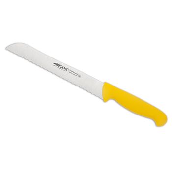 Cuchillo Panero Acero Inoxidable Arcos 2900 200 Mm Color Amarillo