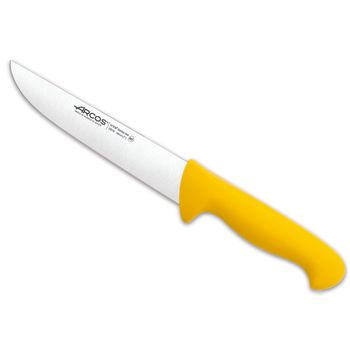 Cuchillo Carnicero Acero Inoxidable Arcos 2900 180 Mm Color Amarillo