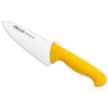 Cuchillo Chef Acero Inoxidable Arcos 2900 150 Mm Color Amarillo