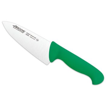 Cuchillo Chef Acero Inoxidable Arcos 2900 150 Mm Color Verde