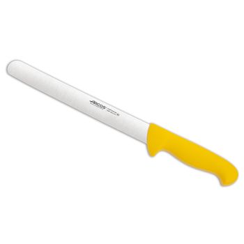 Cuchillo De Fiambre Acero Inoxidable Arcos 2900 250 Mm Color Amarillo