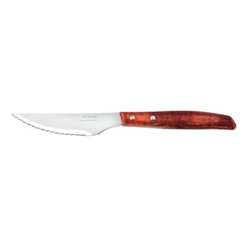 Cuchillo Chuletero Acero Inoxidable Arcos Mesa 110 Mm Color Rojo