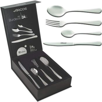ARCOS Cuchillos de mesa - Cuchillo de mesa - Monoblock de una pieza Acero  Inoxidable 4 - Cortar chuletas o filetes con precisión, fácil y  rápidamente