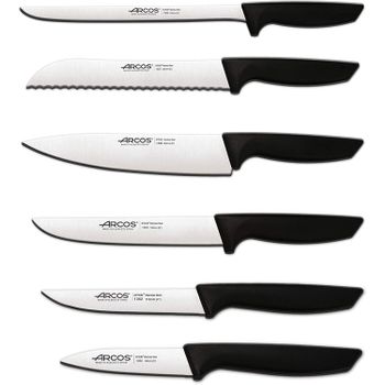 Arcos Juego Cuchillos Cocina Profesionales, Cuchillos Cocina Profesional, 4 Pzas, Cuchillos Acero Inoxidable Arcos, Mango Negro, Utensilios De  Cocina, Cuchillo Japones Santoku, Lavavajillas con Ofertas en Carrefour