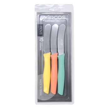 Set 3 Cuchillos Mantequilla Acero Inoxidable Arcos Nova Multicolor