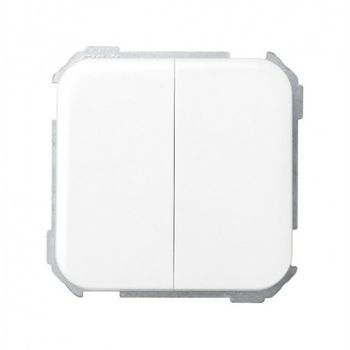 Tecla doble interruptor conmutador Sky Niessen cristal blanco NIESSEN 8511  CB