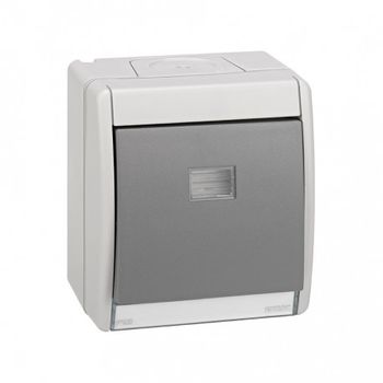 Conmutador Gris 10ax 250v Ip55 Simon 44 Aqua 4490201-035