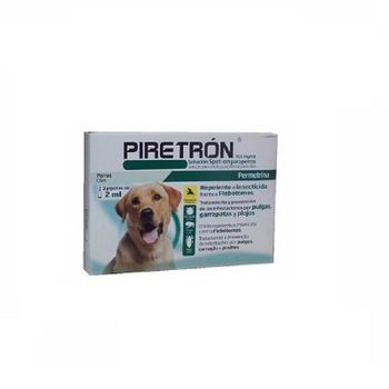 Pipetas Antiparasitarias Piretron Para Perros Medianos O Grandes (+15 Kg) Anti Pulgas, Garrapatas Y Flebotomos - 3 Pipetas