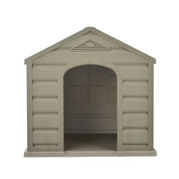 Caseta Perro Para Jardin De Resina, 61x68x59 Cm Kennel Small Kitgarden Beige/terracota