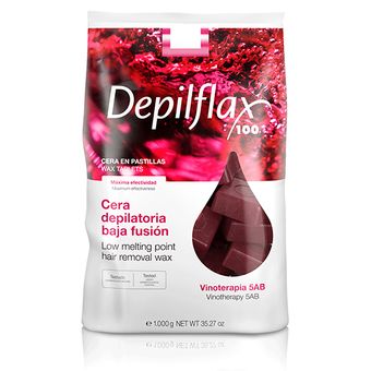 Depilflax Cera Depilatoria Baja Fusión Vinotherapy 5ab 1000 Gr