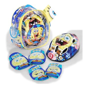 Mochila Casco Y Protecciones Bob Esponja (8318)