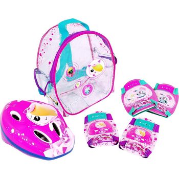 Mochila Casco Y Protecciones Clanners, Rosa (8991)