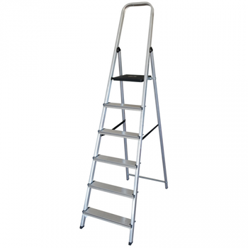 Escalera Profesional De Aluminio De Apoyo Extensible Con Barra  Estabiliadora 2 X 7 Peldaños Serie Top con Ofertas en Carrefour