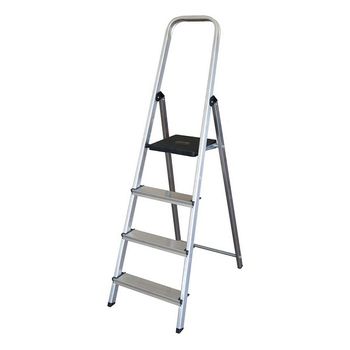 Keroppa Escalera Doméstica Plegable 4 Peldaños Aluminio Con Gancho De Pared  Multiusos. Antideslizante, Ligera Y Resistente. con Ofertas en Carrefour