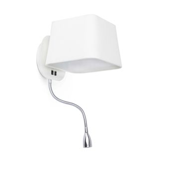 Sweet Aplique Blanco 1 E27 15w Con Lector De Led