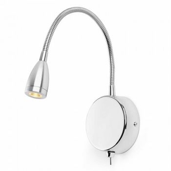 Aplique De Pared Led Faro Loke Cromo 3w Luz Cálida