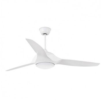 Ventilador De Techo Con Luz Kailua Ø 140 Cms Blanco 3 Palas Led 15w 3000k Faro 33408