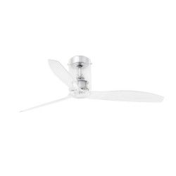 Ventilador De Techo Faro Mini Tube Fan 128cm Cristal 3 Palas