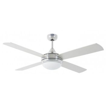 Ventilador De Techo Con Luz Icaria Ø132cm Aluminio 4 Palas 2xe27 20w Faro 33701