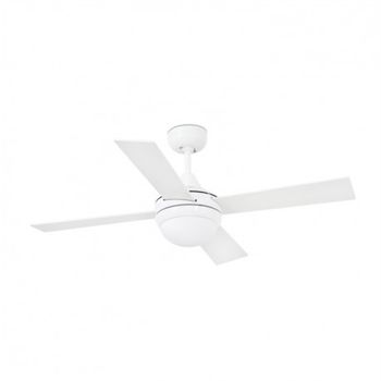 Ventilador De Techo Con Luz Mini Icaria Ø106 Blanco 2xe14 20w 4 Palas Faro 33698