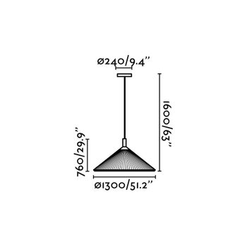 Lámpara Colgante Negra Ø1300 Hue