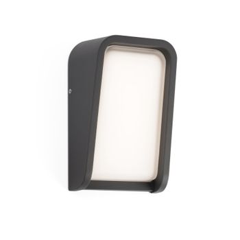 Aplique Exterior Led Anticorrosión Mask 15w Gris Oscuro