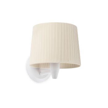 Aplique De Pared Blanca/encintada Beige Samba