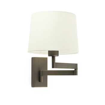 Aplique De Pared Con Brazo Articulado Bronce/beige Artis