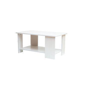 Mesa De Café Modelo Aitana, Mesa Auxiliar, Mesa Centro Salón Acabado En Blanco, Madera, Moderno, Medidas: 89cm, 48cm, 42cms De Alto.