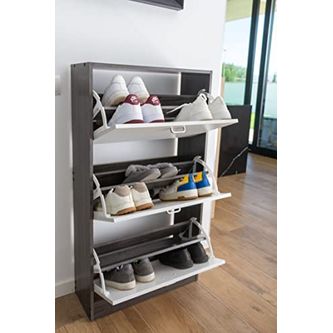 Mueble Zapatero De Madera De Ingeniería Negro 60x35x70 Cm Vidaxl con  Ofertas en Carrefour