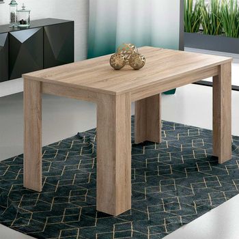 Mesa De Comedor Aitana Forma Rectangular Taupe 79x140x80 Cm