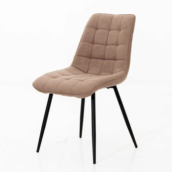 Dupi Pack 4 Sillas Comedor De Tela, Estructura Reforzada Y Respaldo Y Asiento Acolchado. Silla Moderna Modelo Confort. (capuchino)