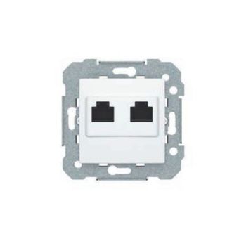 Toma Doble Rj45 Blanco Bjc Viva 23586-2