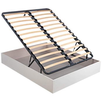 Canapé Abatible Arcón De Madera Con Patas Transpirable Altura 34,5 Cm -  Blanco - 90x200 Cm con Ofertas en Carrefour