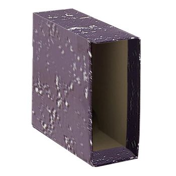 CAJA ARCHIVADOR DE PALANCA CARTON CUARTO NATURAL JASPEADO NEGRO