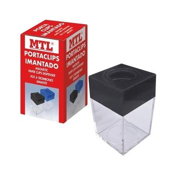 Mtl Portaclips Imantado Deposito Transparente Plastico Embocadura Negro