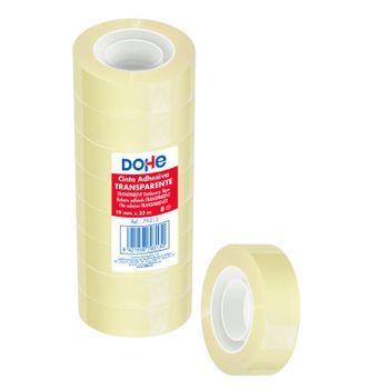 Pack De 8 Cintas Adhesivas Transparente De Polipropileno 19mm X 33m Dohe