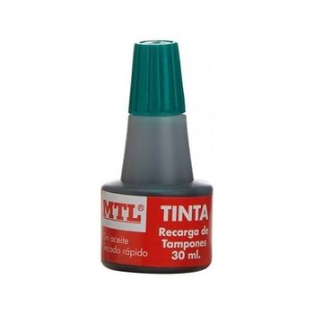 Mmtl Tinta De Sellar Para Recarga De Tampones 30ml Verde