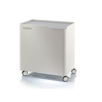 Cubo De Basura Ecobox, Cierre Suave, 60 Litros,acero,aluminio