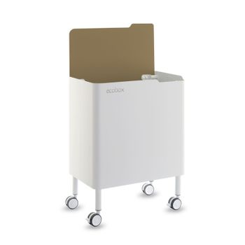 Cubo De Basura Ergonómico, Funcional Y Elegante, 2 X 20 Litros, Ecobox Noa,,arena