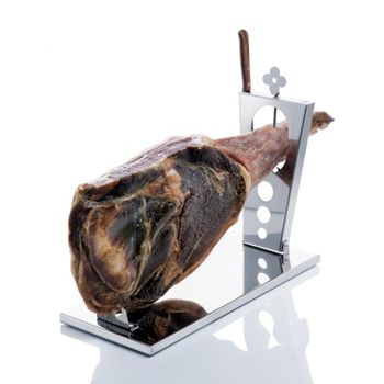 INALSA Jamonero Pegable - Soporte para jamón o paletilla con base de madera  y lateral plegable metalico, las medidas son 40x18x36/11